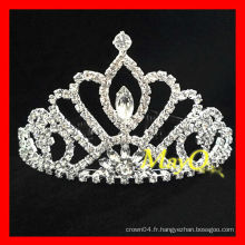 Beauty tiara de mariage en diamant clair, couronne d&#39;anniversaire pour adultes, casque en gros de mariage en cristal